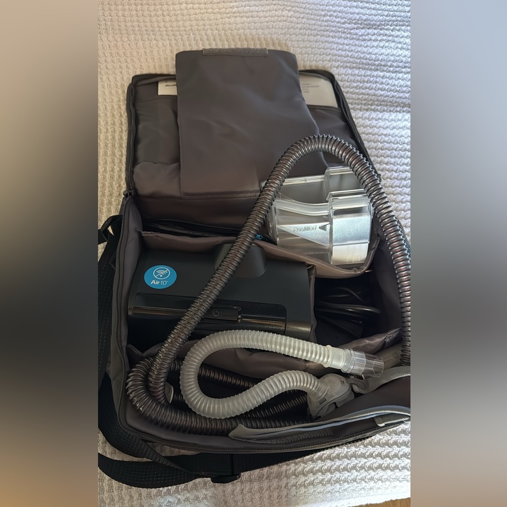 ResMed AirSense Device with Gray and Black Accessories